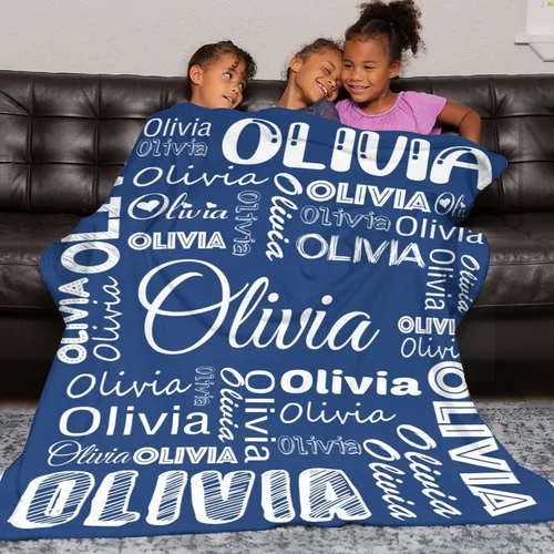 Vista 5 de Dr.TOUGH Mantas personalizadas para niños y adultos, mantas personalizadas con nombre, manta personalizada para niños con nombre, regalos