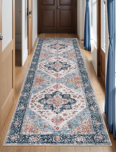 Vista 132 de SERISSA - Tapetes florales vintage, antideslizante, lavable, pequeño, ultrasuave, bohemio, de pelo bajo, para entrada, interiores, habitación