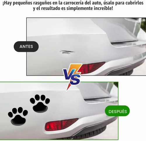 Vista 3 de Juego de 4 calcomanías de brillo con huella de perro para auto, adhesivos de cristal con diseño de huella de perro, emblema de decoración para Negro
