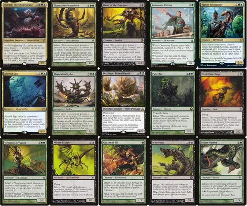 Vista 2 de Elite Infect Commander Deck - Sultai - Negro Verde Azul - EDH - 100 cartas - Magic The Gathering Deck - Muy fuerte