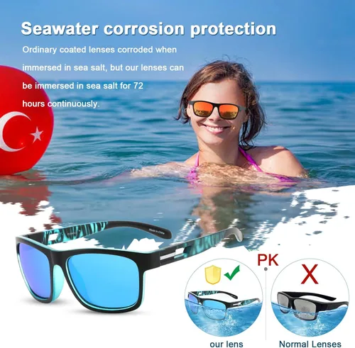 Vista 3 de MALIDAK Gafas de sol flotantes gafas de sol flotantes polarizadas TPX gafas de sol con funda para hombre