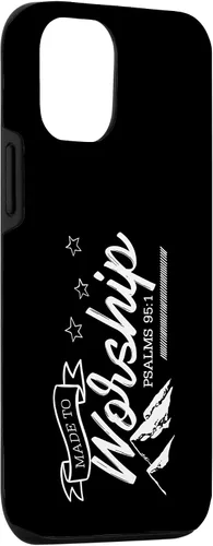Vista 3 de Funda para iPhone 15 hecha para adorar a Dios Biblia cristiana Fe Montañas Salmos