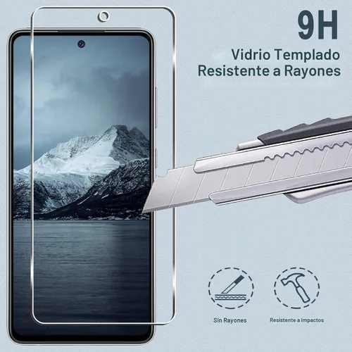 Vista 3 de Paquete de 3 + 3 protectores de pantalla para Galaxy A52 5G + protector de lente de cámara, película de vidrio templado 9H, resistente a