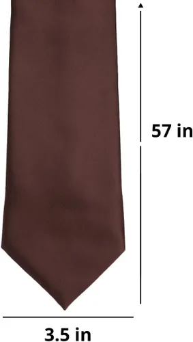 Vista 130 de tiemart Corbata de color sólido para hombre Longitud estándar