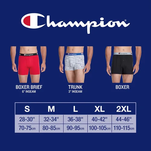 Vista 4 de Champion Calzoncillos tipo bóxer de algodón elástico para hombre (3 unidades)