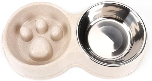 Vista 10 de Tineer Cuenco de acero inoxidable para mascotas de alimentación lenta para Azul