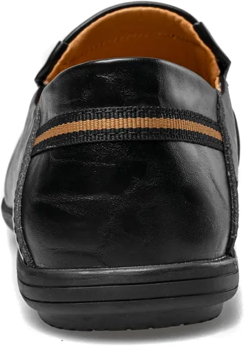 Vista 3 de LUODENGLANG Mocasines de cuero genuino de primera calidad para hombre, zapatos casuales sin cordones para conducir, mocasines para hombre, ligeros