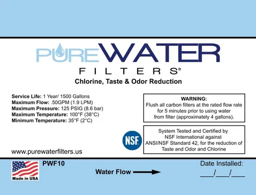 Vista 4 de Filtro de agua en línea para refrigeradores, máquinas de hielo, cafeteras, fuentes de agua, refrigeradores de agua, grifos de fregadero, RV, cámpers