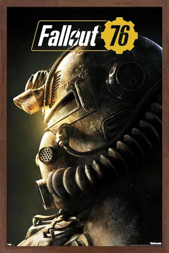 Vista 10 de Trends International Fallout: 76 - Helmet Close-Up Wall Poster, 22.4L x 14.7W, Barnwood Framed Version Versión enmarcada Barnwood