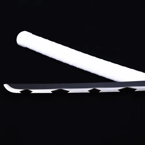 Vista 5 de ziqing Espada de anime para cosplay, Katana hecha a mano, espada Remgoku de metal de acero inoxidable (Hashibira Inosuke)