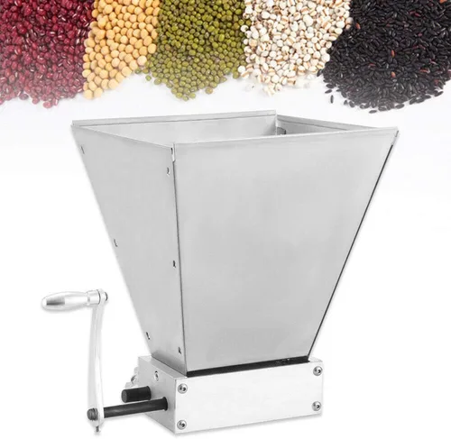 Vista 3 de Molino de grano eléctrico de 110 V con molinillo de cebada de 2 rodillos, trituradora de malta, molino de cerveza casera, molino de grano eléctrico