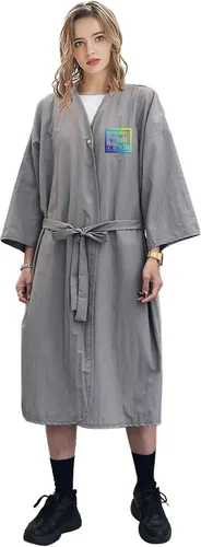 Vista 7 de Bata de spa de diseño personalizado para salón de belleza para mujer, kimono, cliente, uniforme protector