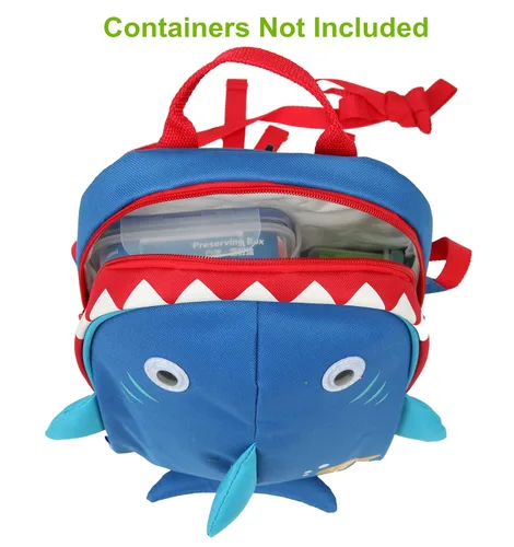 Vista 22 de Yodo, Bolsa para almuerzo aislada y mochila preescolar infantil, con correa de arnés de seguridad para niños o niñas, Dinosaur