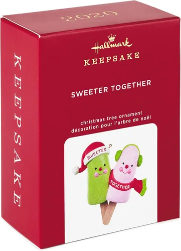 Vista 3 de Hallmark Keepsake Adorno de Navidad 2020, pareja de paletas más dulces juntas, multicolor (1599QGO1904)