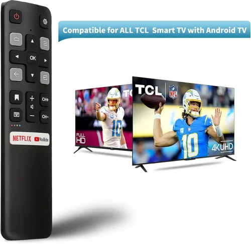 Vista 2 de Control remoto de repuesto solo para todos los televisores TCL, compatible con todos los televisores inteligentes TCL Android 4K UHD