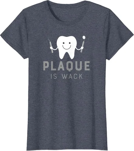 Vista 59 de Plaque is Wack Funny Dental Hygienist T-Shirt Asphalt Grey