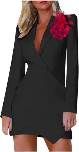 Vista 3 de Elegante broche de flores para mujer, con plumas, bodas, fiestas, bailes, banquetes, tocados, horquillas para el cabello, sombrero, solapa, chal