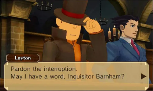 Vista 2 de Prof Layton Vs Phoenix Wright