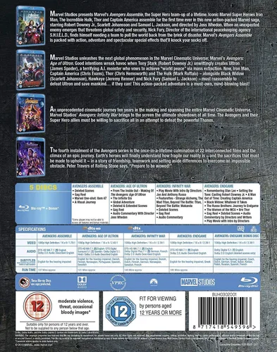 Vista 4 de The Avengers Assembled Complete 4-Movie Collection