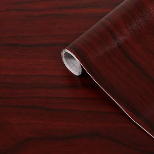 Vista 3 de d-c-fix 346-0038-4PKA - Película autoadhesiva decorativa, madera de caoba, rollo de 17 x 78 pulgadas, paquete de 4 con aplicador