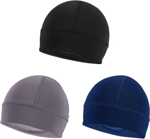 Vista 3 de Gorra alemana básica plana negra estilo alemán medio casco con correa ajustable para la barbilla Negro