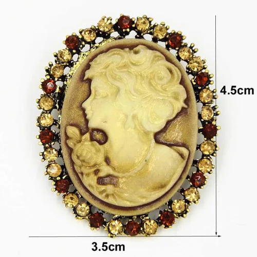 Vista 5 de New Party Lady Vintage Victorian Design Cameo Bronze Brooch Pin Brooch For Men