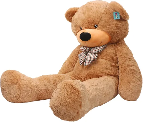 Vista 3 de Joyfay Oso de peluche gigante de 63 pulgadas, color marrón claro, enorme 5.25 pies, oso de peluche, regalo grande de San Valentín