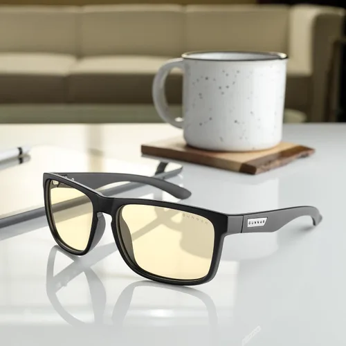 Vista 8 de GUNNAR Gaming Glasses - Intercept Onyx Amber Lens - Blue Light Blocking Relieve Dry Eye