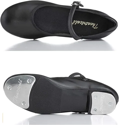 Vista 2 de Theatricals Zapatos Slide Buckle Tap Negro 01.0M T9200C para niñas