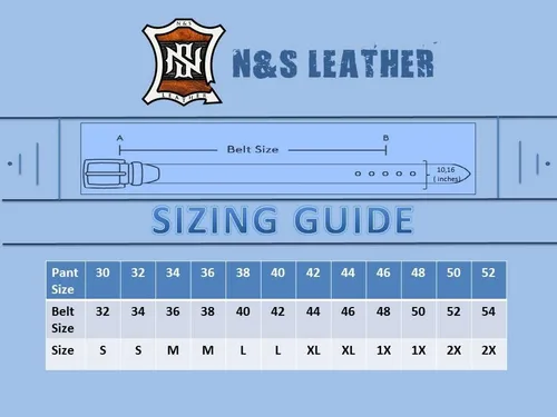 Vista 6 de N&S LEATHER Cinturones para hombre, cinturón de cuero para hombre, cinturones casuales grandes y altos para hombre, cinturones de cuero sólido sin