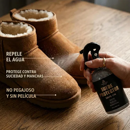 Vista 3 de Protector de gamuza compatible con botas Ugg (10 onzas) – Spray impermeabilizante para botas de gamuza, zapatos, chaquetas, accesorios – Spray