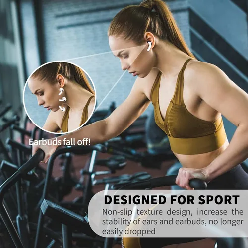Vista 3 de [5 pares] para AirPods 4 Fundas para Puntas de Oído Deportivas Antideslizantes y Anti Rayones de Piel de Silicona Suave Puntas de Oído AirPods 4 Gen