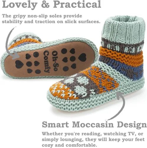 Vista 2 de The Metluks Warm Slipper Socks for Women, Winter Fuzzy House Shoes Indoor, Cozy Christmas Gifts Unique