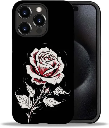 Vista 18 de CARLOCA Funda compatible con iPhone 15 Pro Max, funda protectora de gato en A para iPhone 15 Pro Max, TPU suave + PC duro 2 en 1, funda protectora