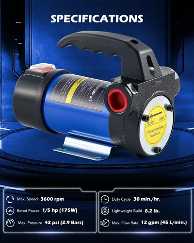 Vista 2 de Orion Motor Tech it de dispensador de boquilla de la bomba de la corriente directa de la transferencia del combustible del queroseno 12 V Bio Diesel