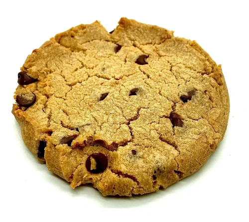 Vista 5 de Galletas de mantequilla de maní con chispas de chocolate. 3 galletas caseras grandes de 5 pulgadas