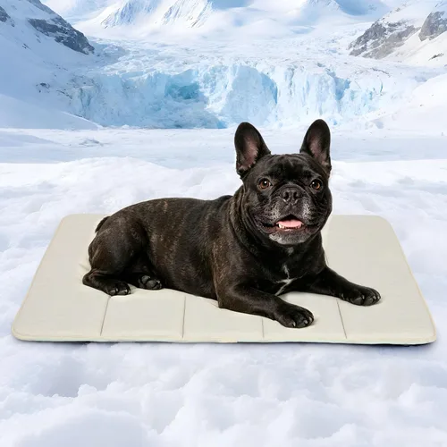 Vista 17 de Tapete refrescante para perros pequeños, almohadilla ortopédica de espuma viscoelástica de 24 x 18 pulgadas para verano, QMAX>0.5, almohadilla