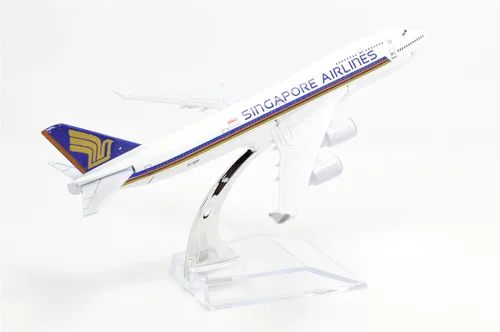 Vista 6 de TANG DYNASTY 1:400 6.3 in B747-400 Singapore Airlines Metal Avión Modelo Avión Modelo Avión Juguete