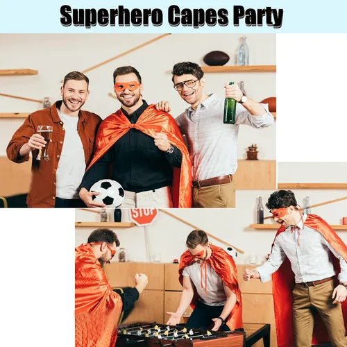Vista 6 de Capas y máscaras de superhéroe para adultos, capas de vampiro de Halloween, capas de superhéroe, disfraz de superhéroe