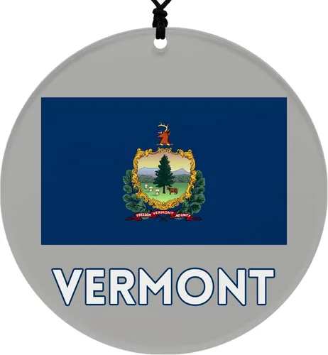 Vista 31 de Missouri Christmas Ornament - Festive Design Featuring State Flag - 2026 Hanging Acrylic Disc Decoration for Tree - Unique and Home Decor