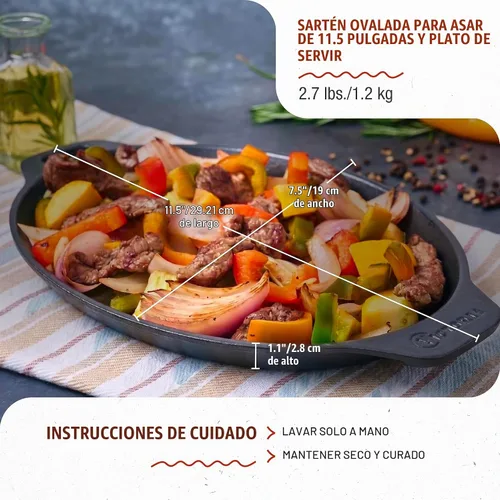 Vista 6 de Victoria Sartén y plato de servir ovalado de 11.5