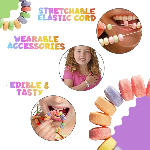 Vista 8 de Bedwina Pulseras de caramelo para niños de 2.5 pulgadas, envueltas