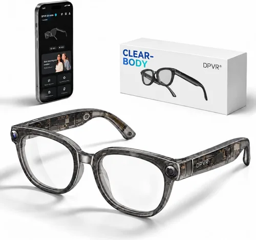 Vista 13 de DPVR G1 AI - Gafas inteligentes con cámara y Bluetooth, gafas de cámara de G1 Negro Carbón