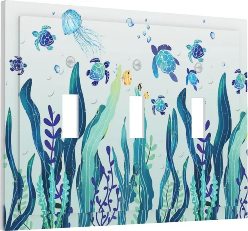 Vista 134 de Pintura al óleo de flores abstractas de 1 cuadrilla de interruptor de luz dúplex individual cubierta de salida placa de pared decorativa Placa