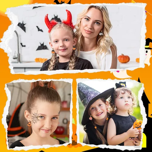 Vista 6 de Clip On Earrings Hypoallergenic Clips Earrings Sets Suitable for Ages 4-12 Little Girls, Cute Small Clips On Earrings Jewelry Gifts Set