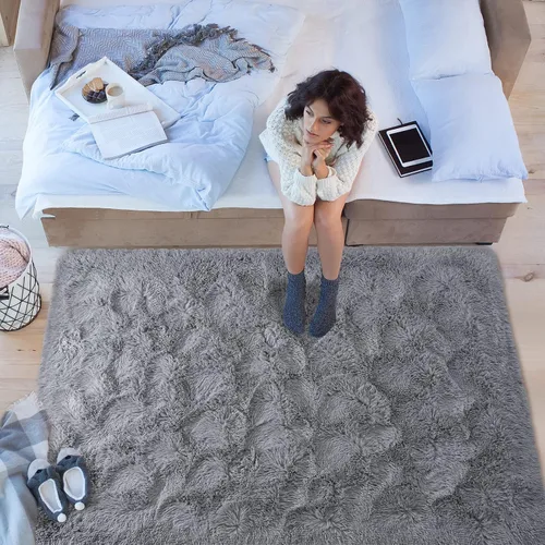 Vista 120 de Softlife Alfombra naranja para dormitorio, alfombra de felpa esponjosa para sala de estar para niñas, alfombra lanuda para niños, alfombra suave