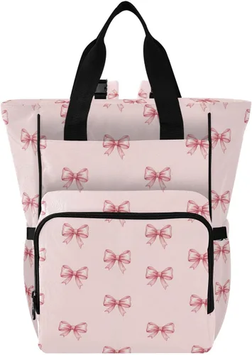 Vista 39 de Emelivor Bolsa de pañales con diseño de panal de abejas, con bolsillos aislados, bolsa organizadora de pañales para niños y niñas, unisex