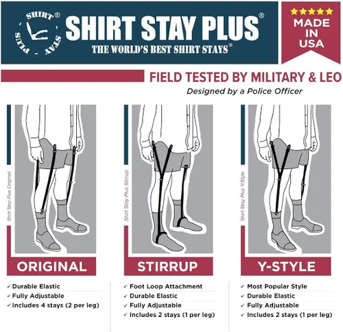 Vista 6 de Shirt Stay Plus La mejor camiseta del mundo se mantiene fabricada en Estados Unidos (estilo Y, serie seleccionada)