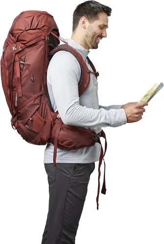 Vista 2 de Gregory Baltoro 65L Pro Mochila de Senderismo Unisex con Suspensión FreeFloat, Panel Trasero Transpirable AirCushion, Talla S, Rojo Ladrillo