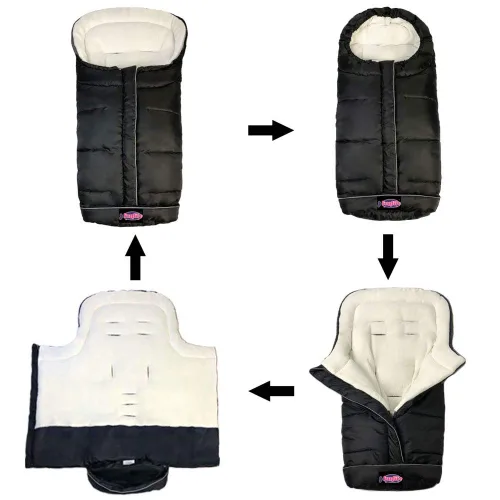 Vista 2 de Go - Saco de dormir repelente al agua para cochecito de bebé de 3 estaciones, cómodo saco de dormir para bebé, para invierno, al aire libre